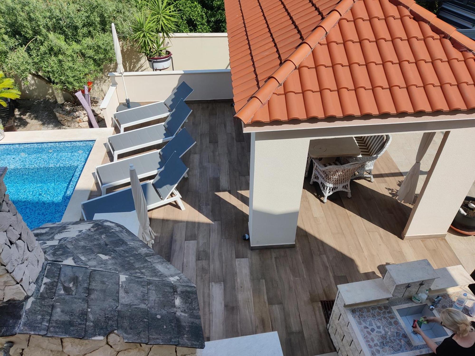 Apartments Villa A - Heating Pool Trogir Exteriér fotografie